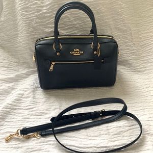 Coach navy blue satchel